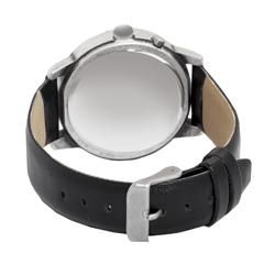 Lucky Brand Womens Instalite Black Leather Strap Watch