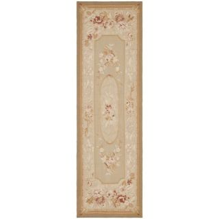 Hand knotted French Aubusson Taupe Wool Rug (10 x 14) Today $1,619