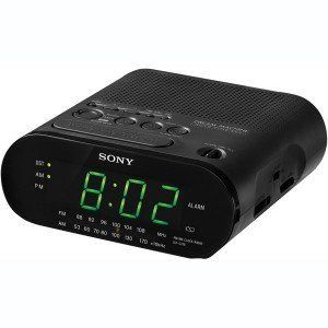 Sony ICF C218 FM/AM Dual Alarm Clock, Black  
