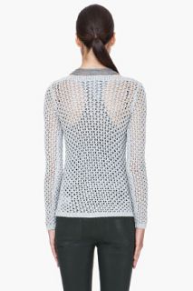 Theory Grey Woven Crysania Sweater for women