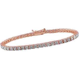 18k Pink Gold 5ct TDW Diamond Tennis Bracelet (G H, SI)