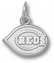 Cincinnati Reds Sterling Silver C REDS Logo 5/16