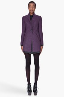 Michael Angel Purple Wool Bennett Coat for women
