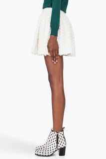 Opening Ceremony Ivory Gathered Wool Skirt for women