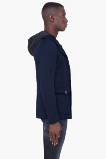 G Star Navy Hooded Cl Legend Jacket for men