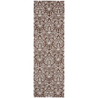 Hand hooked Chelsea Damask Brown Wool Rug (26 x 6) Today $73.99 5.0