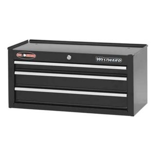 Westward 4FNX8 Intermediate Chest, 26 W, 3 Drawer, Black