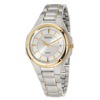 Seiko Mens Bracelet Stainless Steel/ Yellow Gold Plated Watch