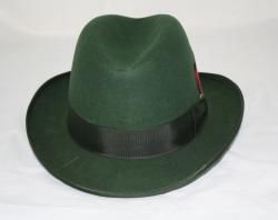 Ferrecci Mens Green Wool Godfather Hat