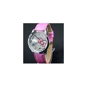 Hello Kitty Large Face Quartz Watch   Pink Band + Pouch ?random? from