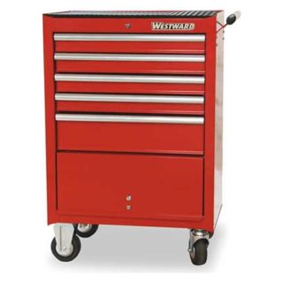 Westward 2CZX2 Rolling Tool Cabinet, 27 In W, 5 Drawer