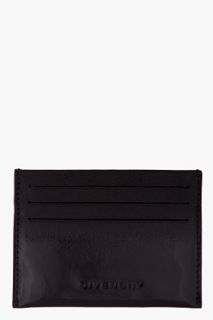 Givenchy Black Suede And Patent Cardholder for men