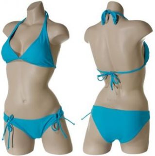 JAMAICAN STYLE Brazilian Halter Bikini (Turquoise), Small