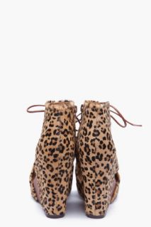Jeffrey Campbell Mary fur Leopard Booties for women