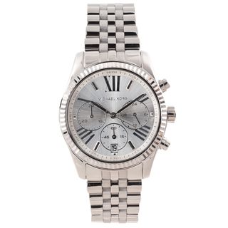 Michael Kors Womens Lexington Silver Dial Chronograph Watch
