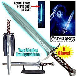 Lord of the Rings Glowing Sting FX Toy Sword with Stand