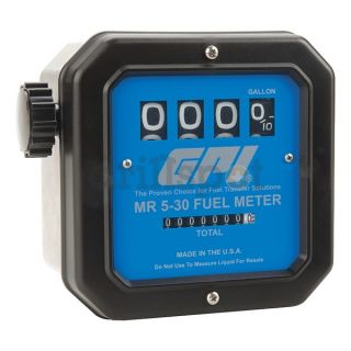 Gpi MR 5 30 G6N Flowmeter, Mechanical, 3/4 In, 19 114 LPM