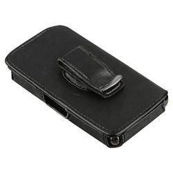 Black Universal Leather Cell Phone Case with Clip