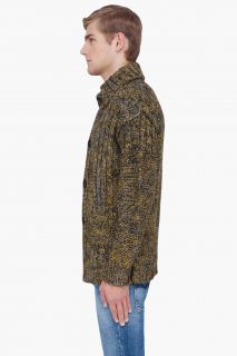 Diesel Mustard Wool Alpaca K jameela Cardigan for men