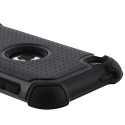 Black/ Black Hybrid Armor Case for Apple iPod touch 4th Generation