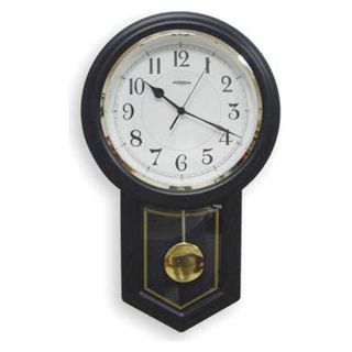 Approved Vendor 2CHZ5 Pendulum Clock, Analog, Blk