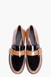 Marni Tan Patent Leather Buckled Moccasin for women