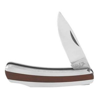 Klein Tools 44033 Pkt Knife, SS Hndl w/Rosewood,