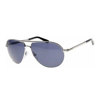 Tom Ford Marko Aviator Sunglasses Shiny Rhodium Black FT0144 18V 58