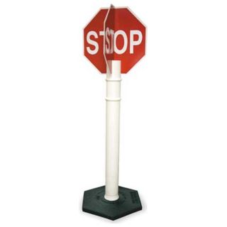 Cortina 03 747QDH15 Traffic Sign, 63 x 18In, WHT/R, Stop, Text