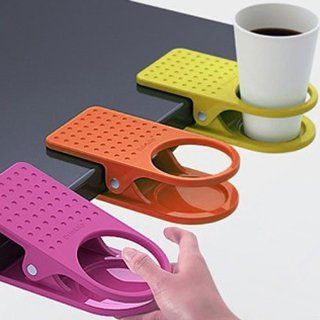New Home Office Drink Cup Coffee Holder Clip Desk Table By