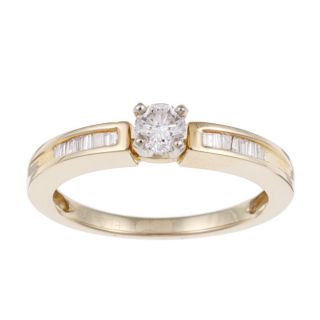 14k Yellow Gold 1/3ct TDW Diamond Engagement Ring (J K, I2 I3