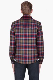 A.P.C. Red And Blue Two in one Tartan Chic Buttondown for men