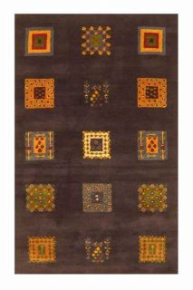 Hand tufted Wool Navy Kula Gabbeh Rug (5 x 8)