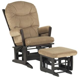 Dutailier Ultramotion Espresso Wood Glider and Ottoman See Price in