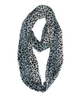 Modadorn Leopard Print Tie Dye Circular Infinity Charcoal