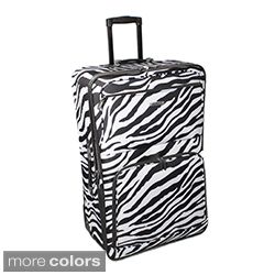 Rockland Zebra 24 inch Expandable Rolling Upright Luggage Today $59