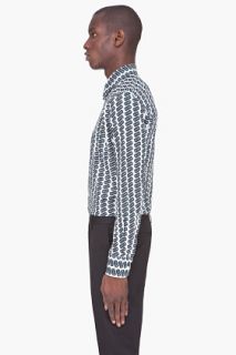 Yves Saint Laurent White Razor Blade Shirt  for men