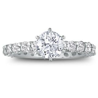 14k White Gold 4ct TDW Diamond Eternity Engagement Ring (H I, I1