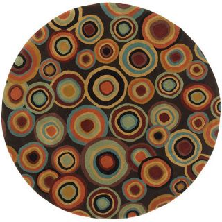 Hand tufted Contemporary Multi Colored Circles Geometric Dazed New