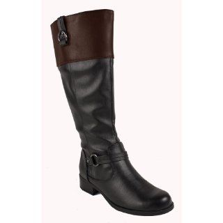 Sam By Soda Equestrian Knee high Riding Flat Boots with Buckle Straps