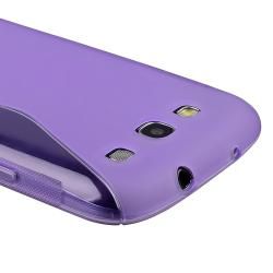Purple Case/ LCD Protector/ USB Data Cable for Samsung Galaxy S III
