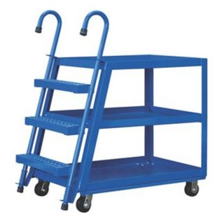 Vestil SPS3 2236 6MR 1000lb 22W x 36L 3 Shelf Stockpicker Truck w/6