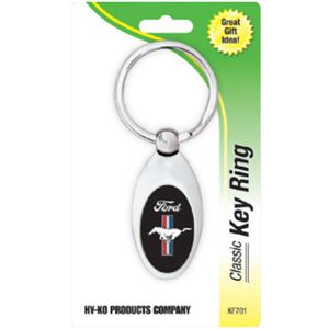 HY KO Products KF701 Silver Mustang Key Chain