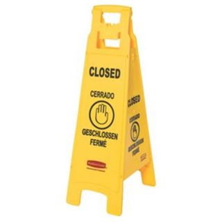 Rubbermaid 6114 78 YEL 37 4 Sided Closed Floor Sign Be the first