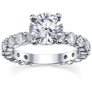 18k White Gold 3 1/10ct TDW Diamond Engagement Ring (G H, SI1 SI2