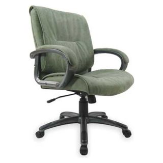 Approved Vendor 2UMW3 Microsuede Midback Chair, 38 In, Grn