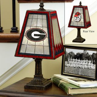 Georgia Bulldogs 14 inch Art Glass Lamp