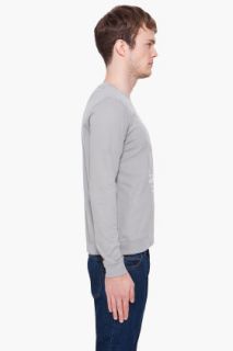 A.P.C. Grey Boat Print Sweater for men