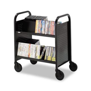 Bretford Steel Slanted shelf Double Sided Book Cart