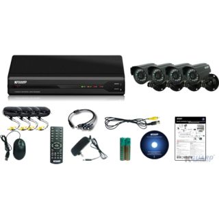 Kguard All in One Surveillance Combo Kit   4CH H.264 DVR with 4 CMOS